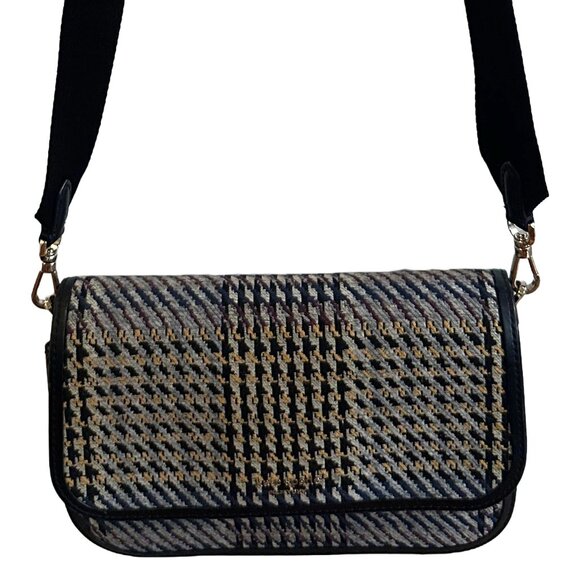 kate spade Handbags - Kate Spade Buddie Plaid Medium Leather Shoulder Bag